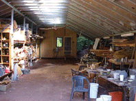 Shelves in the new studio