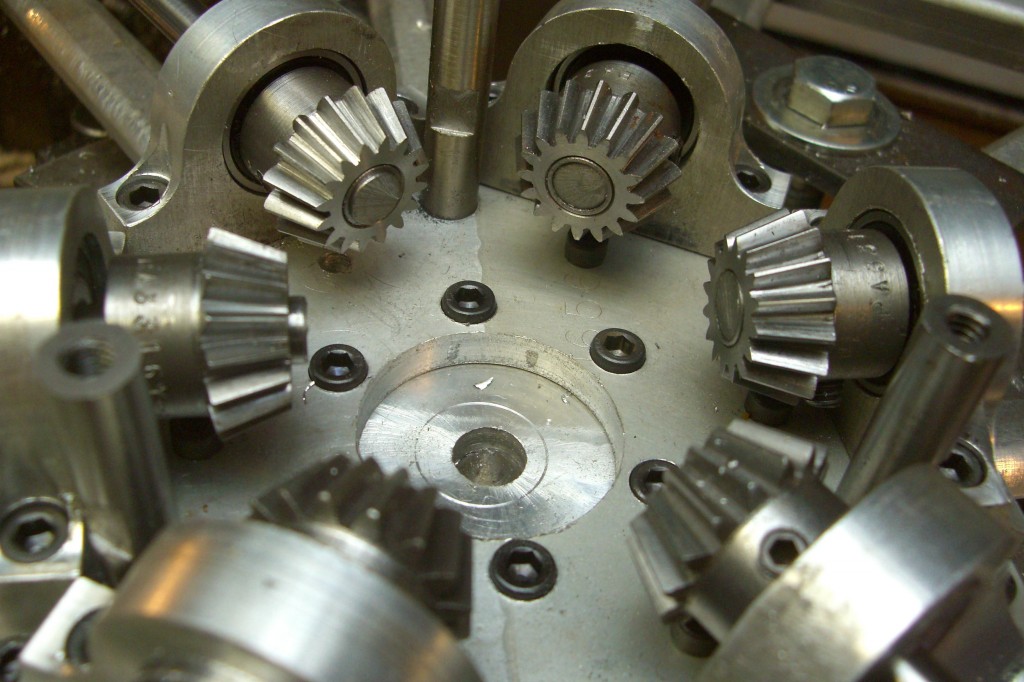 70-pinion gears in place